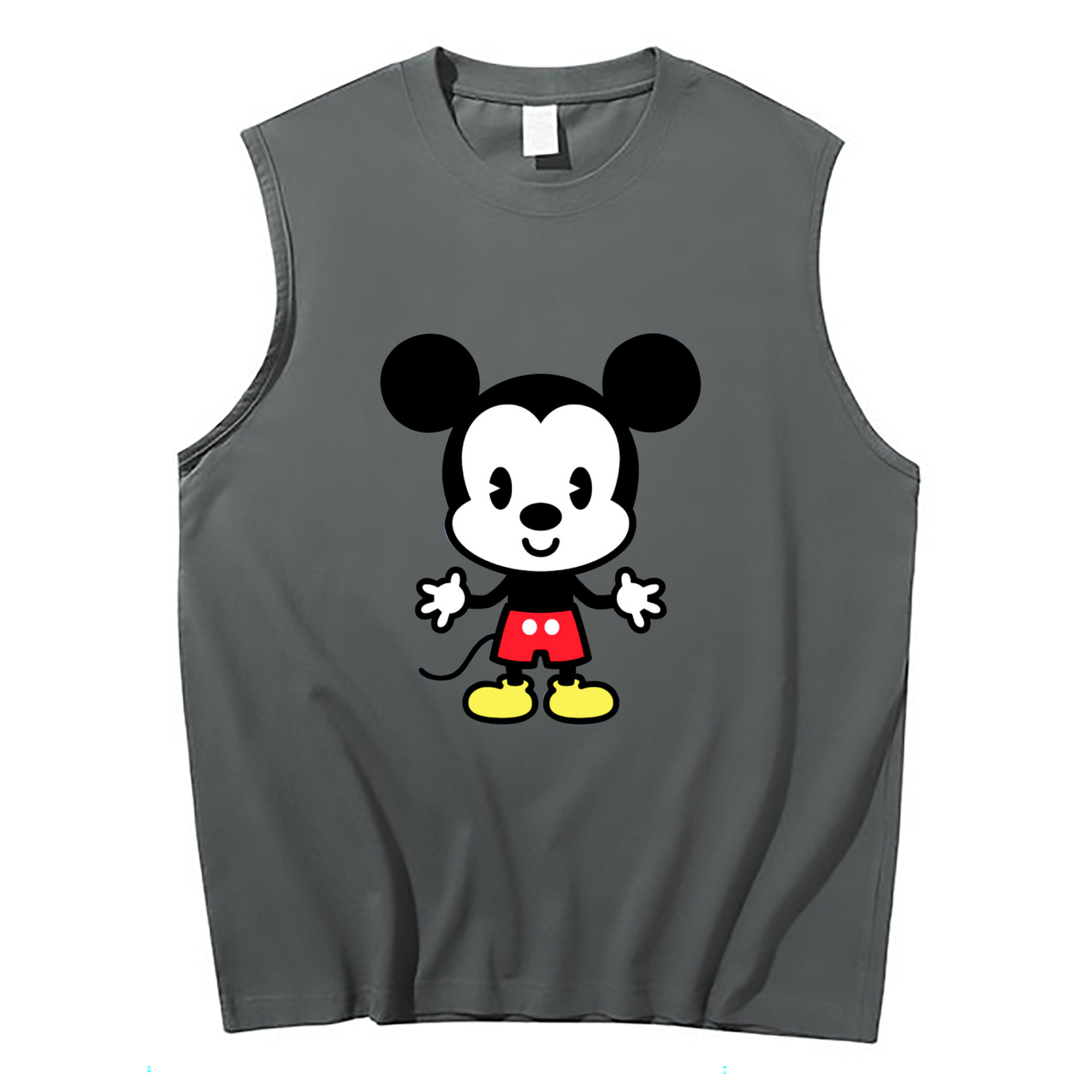 ミッキーマウス Mickey Mouse コットン100％タンクトップ（フロントプリント）